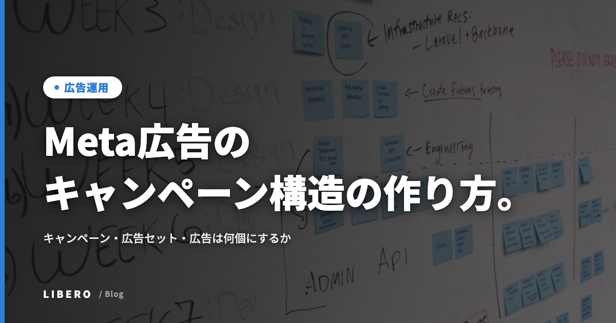 Meta広告のキャンペーン構造の作り方。キャンペーン・広告セット・広告は何個にするか